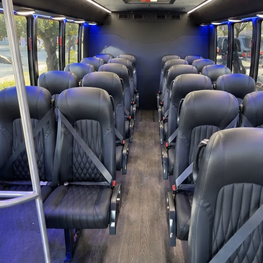 pompano beach 25 passenger minibus interior
