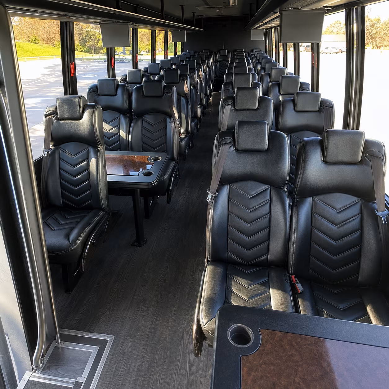 pompano beach 35 passenger minibus interior