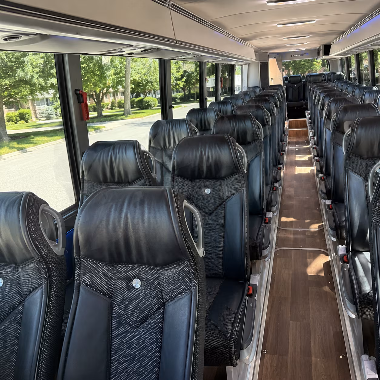 pompano beach 40 passenger charter bus inside