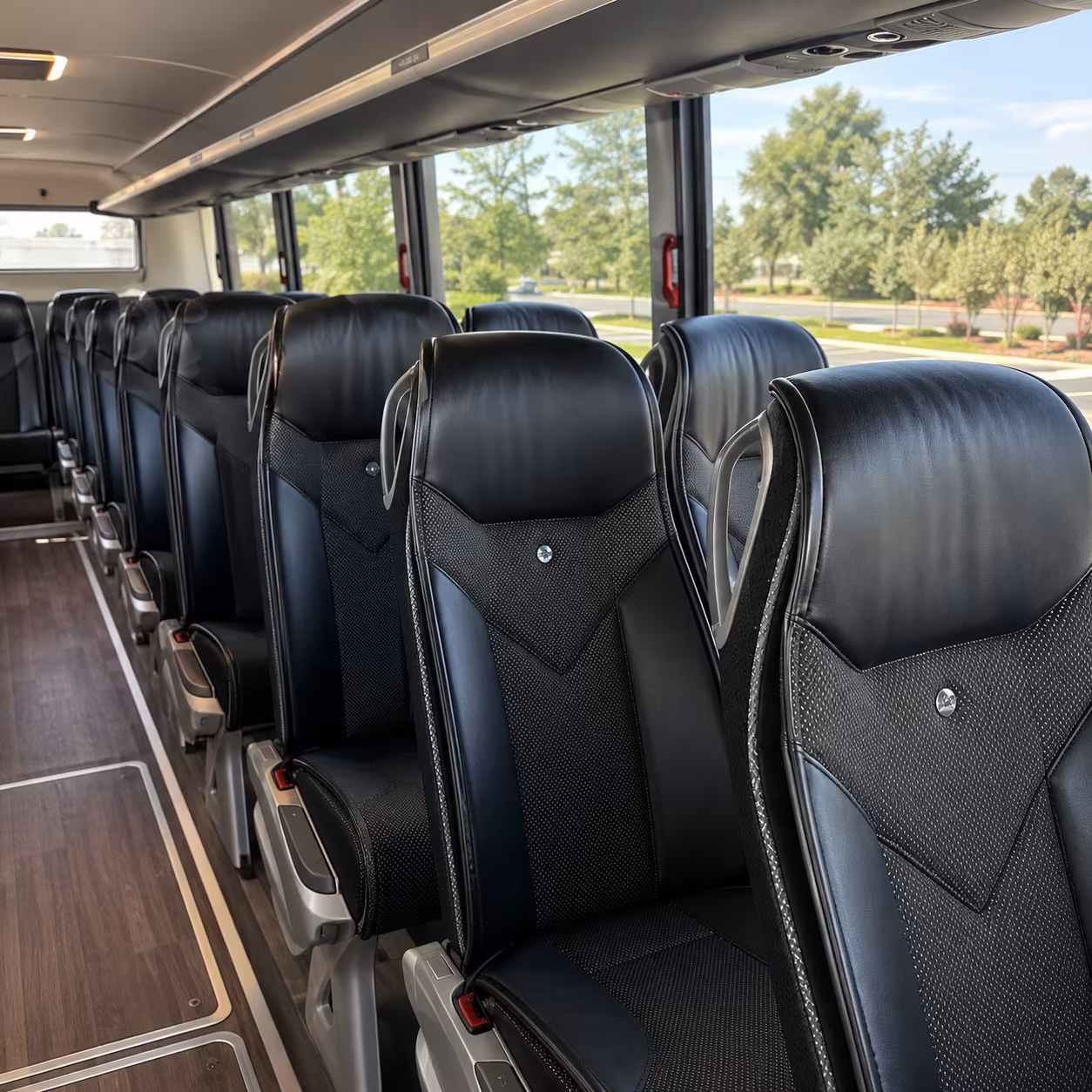 pompano beach 45 passenger charter bus interior