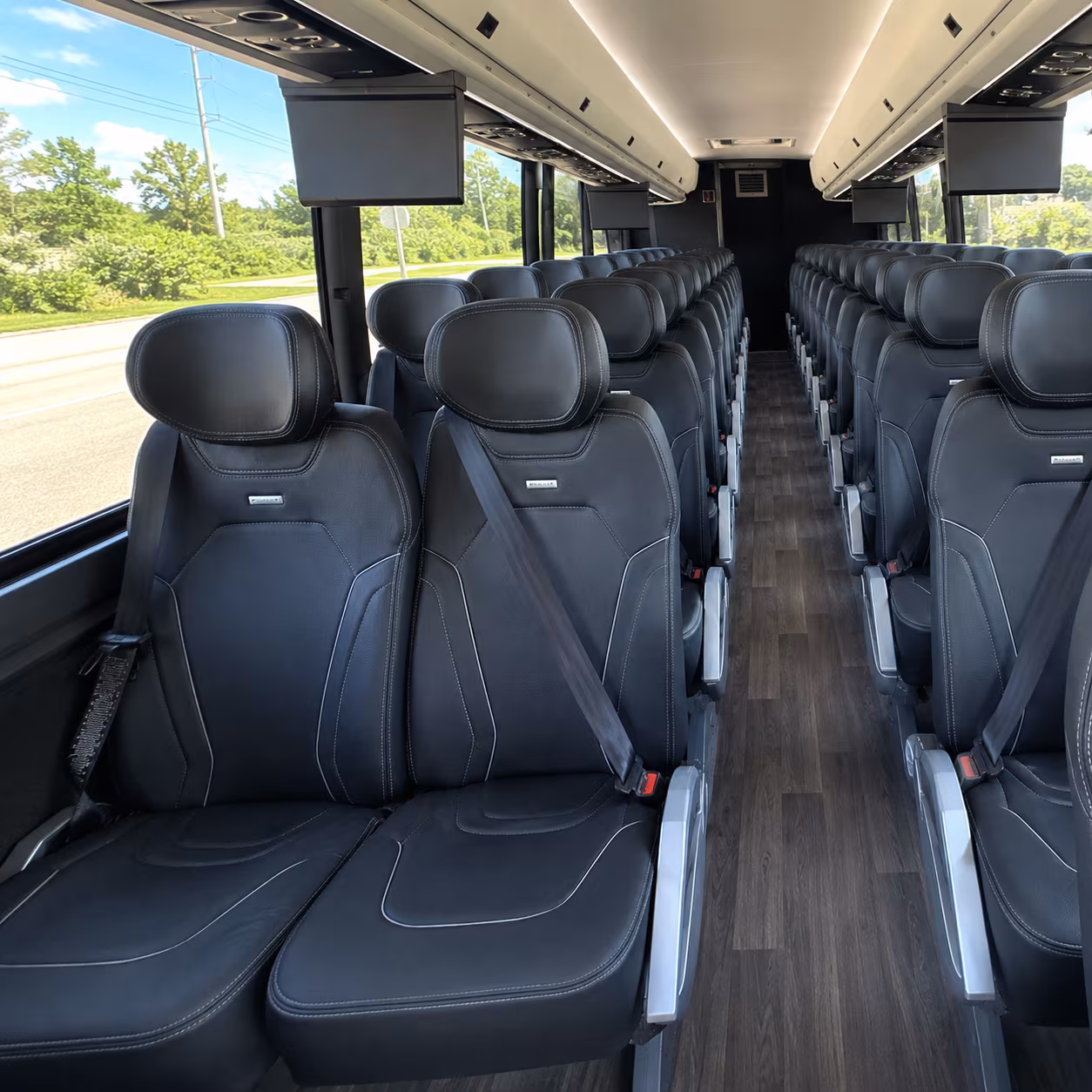 pompano beach 47 passenger charter bus inside