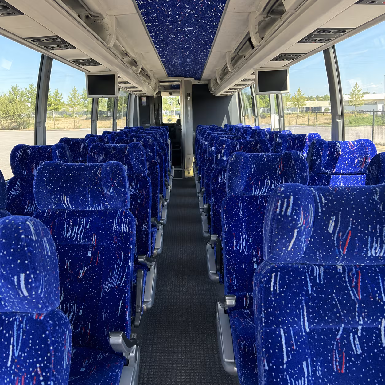 pompano beach 54 passenger charter bus interior