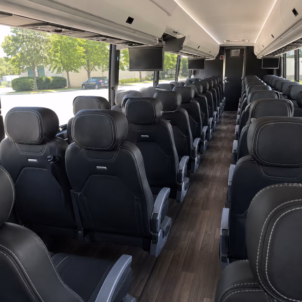 pompano beach 56 passenger charter bus interior