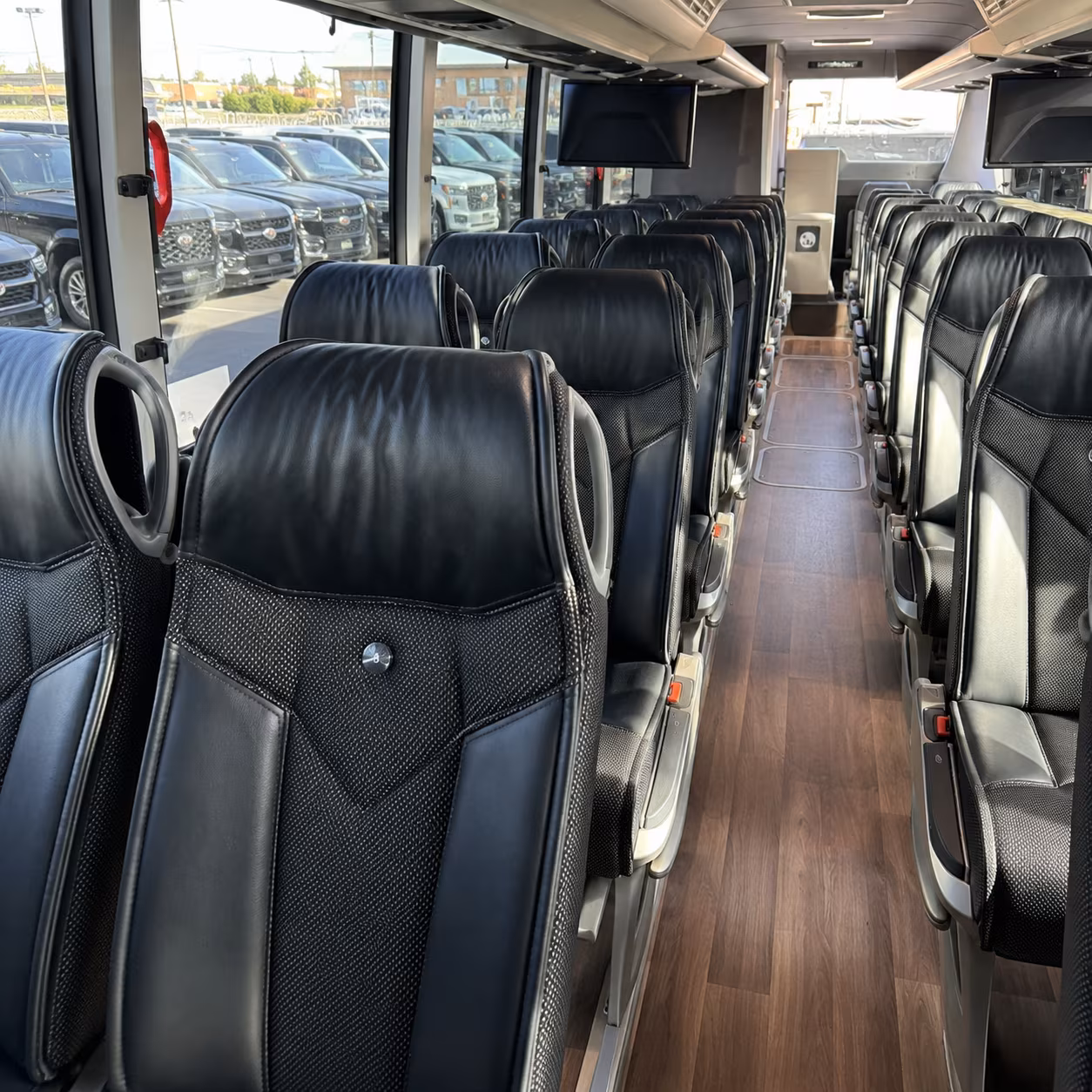 pompano beach charter bus inside